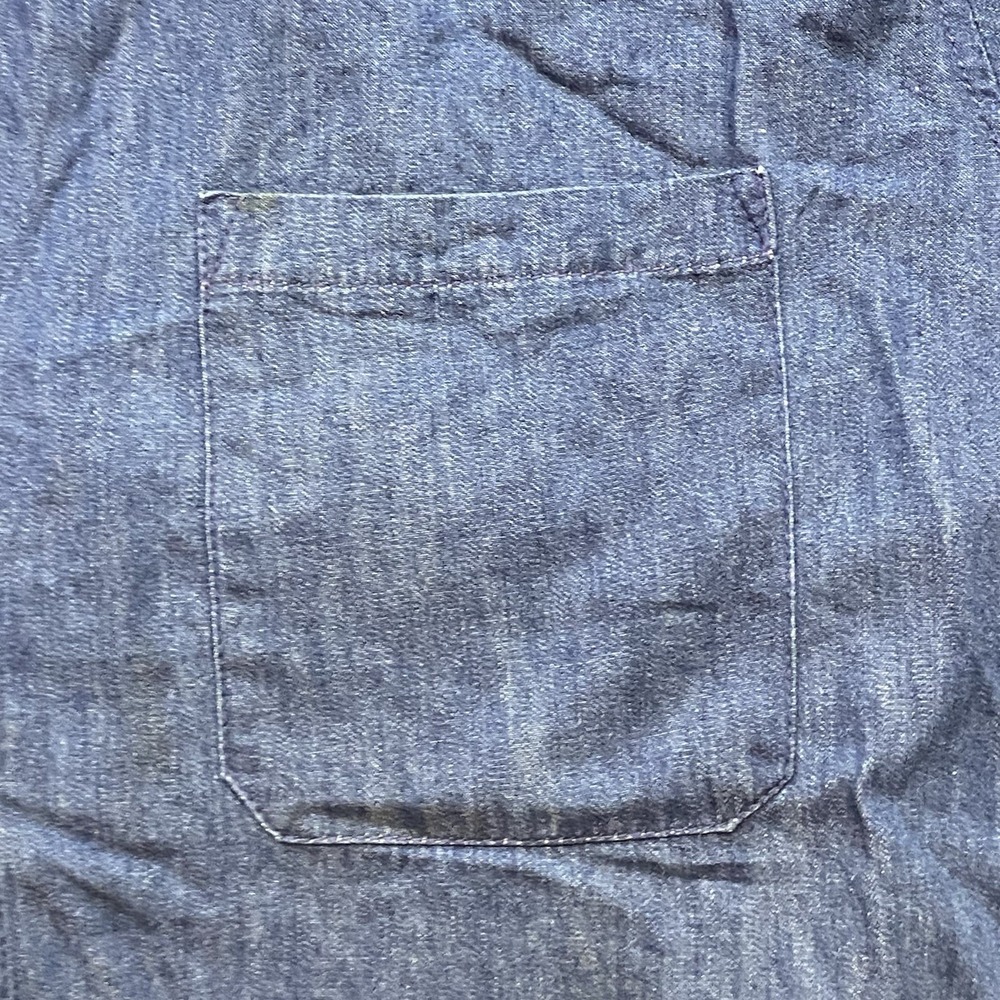 VTG Bis Bis Outdoors Button Up Pocket Shirt Men's Sz M Distressed Made In USA - Picture 2 of 10